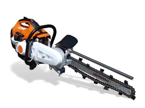 Batteries & Chargers; Lawn Mowers;. . Stihl chainsaw trencher attachment